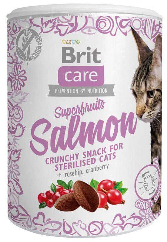 Brit Care Cat Snack Superfruits Salmon - przysmak dla kota - 100 g
