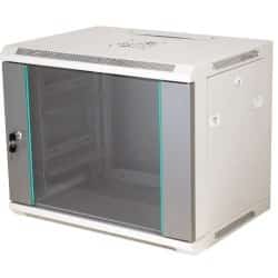 Alantec-Szafa wisząca 19" 18U 450mm drzwi szklane kolor szary