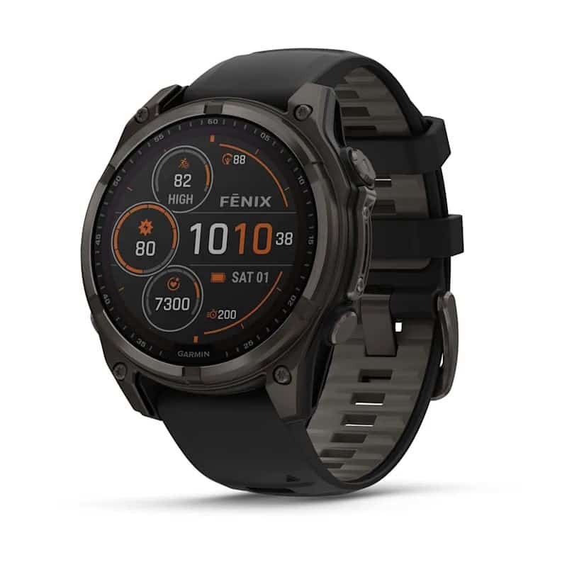 Zegarek sportowy Garmin Fenix 8 Solar Sapphire Titanium Carbon Grey 47mm Tytanowy