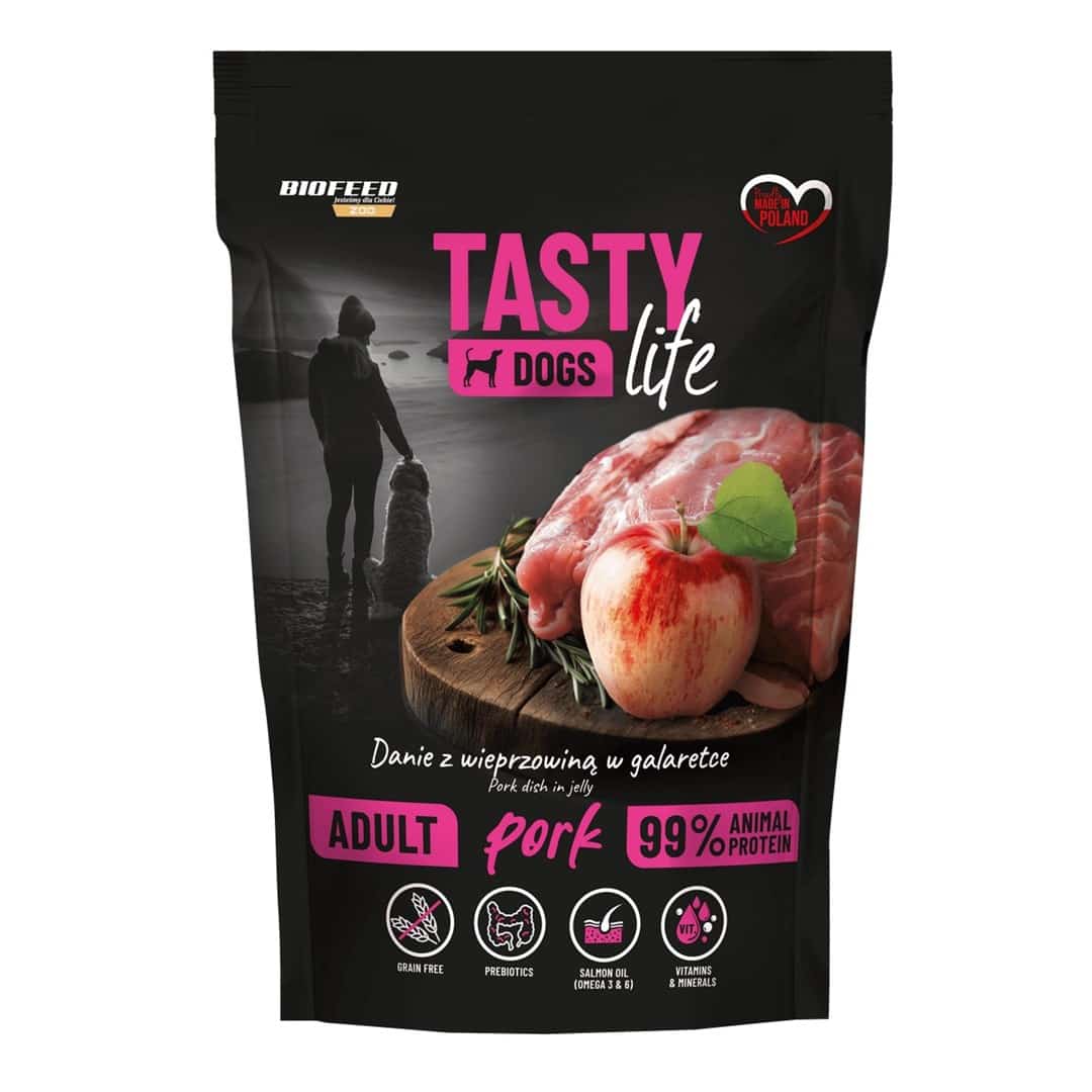 BIOFEED Tasty dog life wieprzowina 90% saszetka 500g
