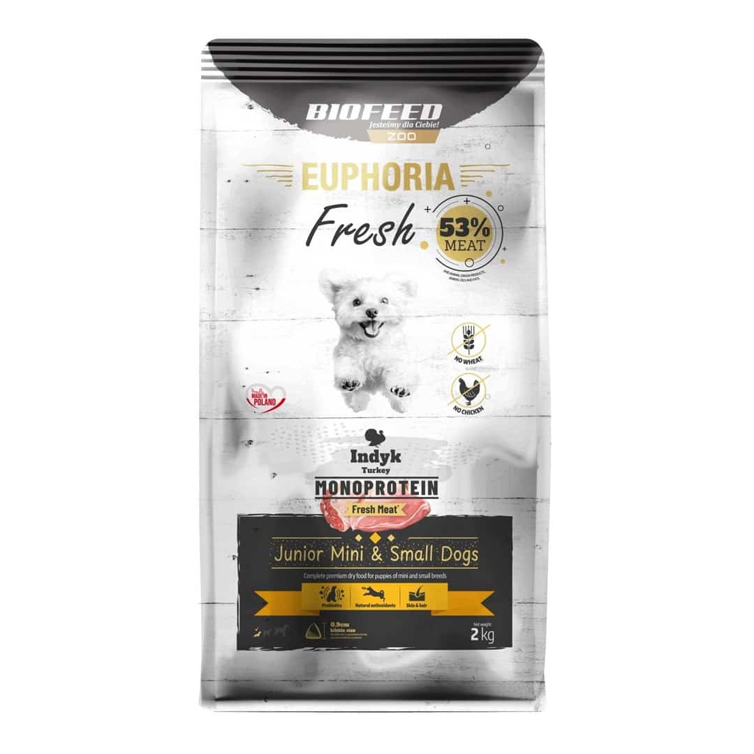 BIOFEED Euphoria Fresh Meat Junior Mini & Small Indyk Monoprotein 2kg