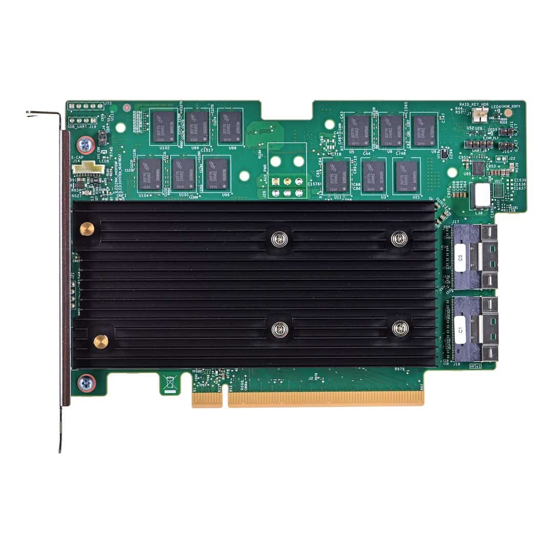 Broadcom MegaRAID 9670W-16i 24Gb/s SAS/SATA/NVMe 8GB PCIe 4.0 x8, 2 x8 SFF-8654