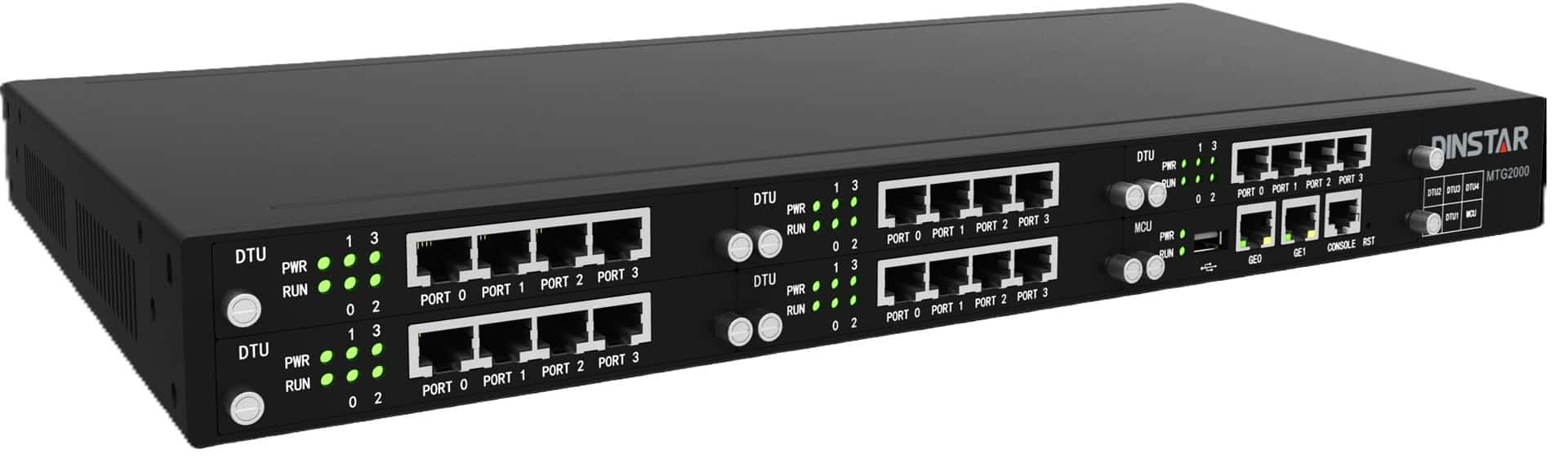Dinstar MTG2000-4E1 - Digital VoIP Bramka, 4* E1/T1, 1U chassis, SIP, PRI, SS7 Redundant power supplies