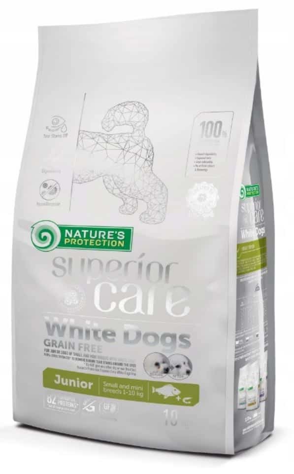 Nature's Protection White Dogs Grain Free Białoryba Junior Small and Mini Breeds 10 kg (OUTLET)