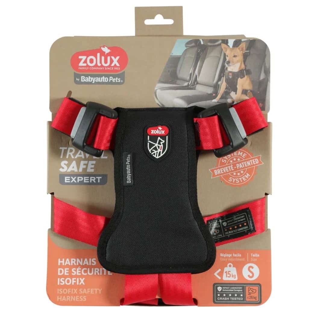 ZOLUX Szelki dla psa TRAVEL SAFE S czerwone
