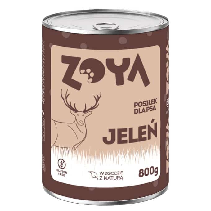 ZOYA Jeleń – puszka - Karma mokra dla psów - 800g