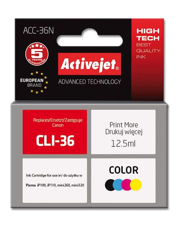 Activejet ACC-36N Tusz Zamiennik Canon CLI-36