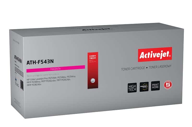 Activejet ATH-F543N Toner (zamiennik HP 203A HP203A CF543A; Supreme; 1300 stron; czerwony)