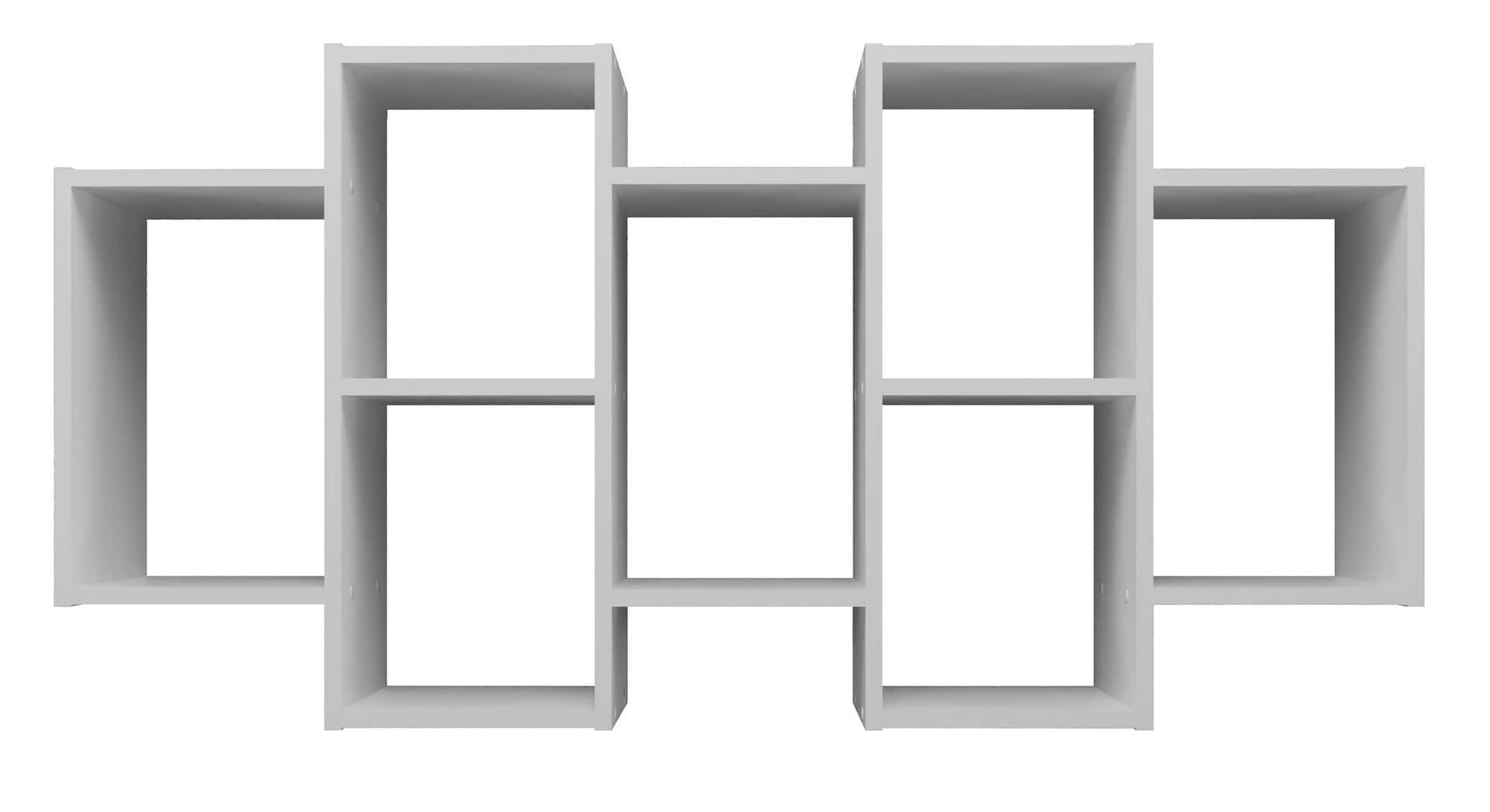 REGAŁ WISZĄCY BILBAO 7.0 ŚCIENNY PÓŁKI BIEL MAT