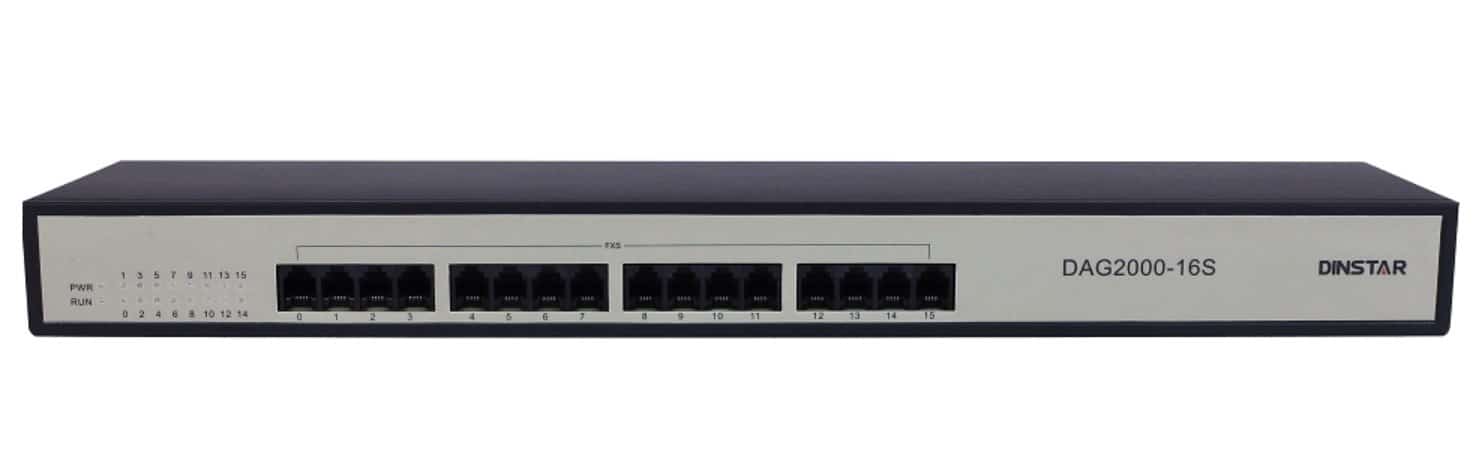 Dinstar DAG2000-16S - VoIP FXS Bramka, 16×FXS