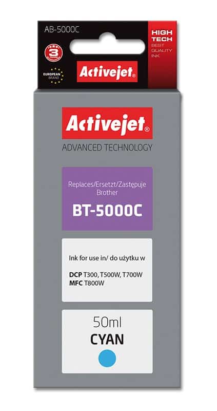 Buteleczka z tuszem Activejet AB-5000C, 50 ml, niebieski