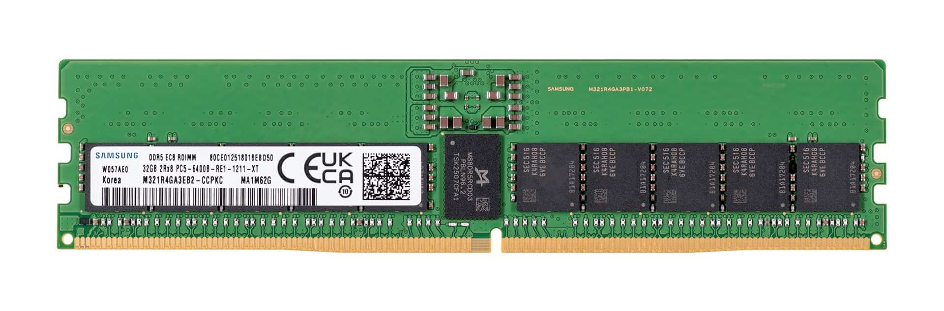 Samsung RDIMM DDR5 32GB 2Rx8 6400MHz PC5-51200 ECC REGISTERED M321R4GA3EB2-CCP