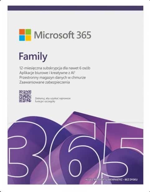 Microsoft 365 Family - Polski, Windows i Mac