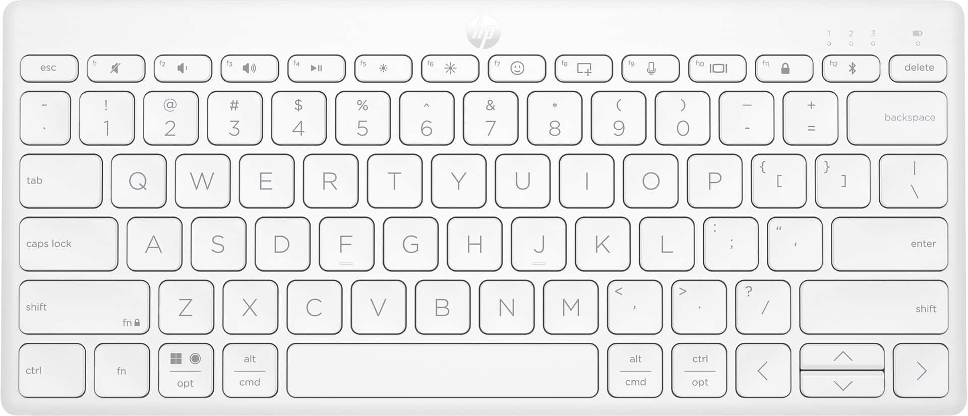 Klawiatura HP 350 Compact Multi-Device Bluetooth Keyboard bezprzewodowa biała 692T0AA