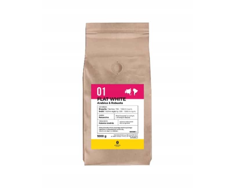 Kawa palona ziarnista 8Grams Flat White arabika robusta 1kg
