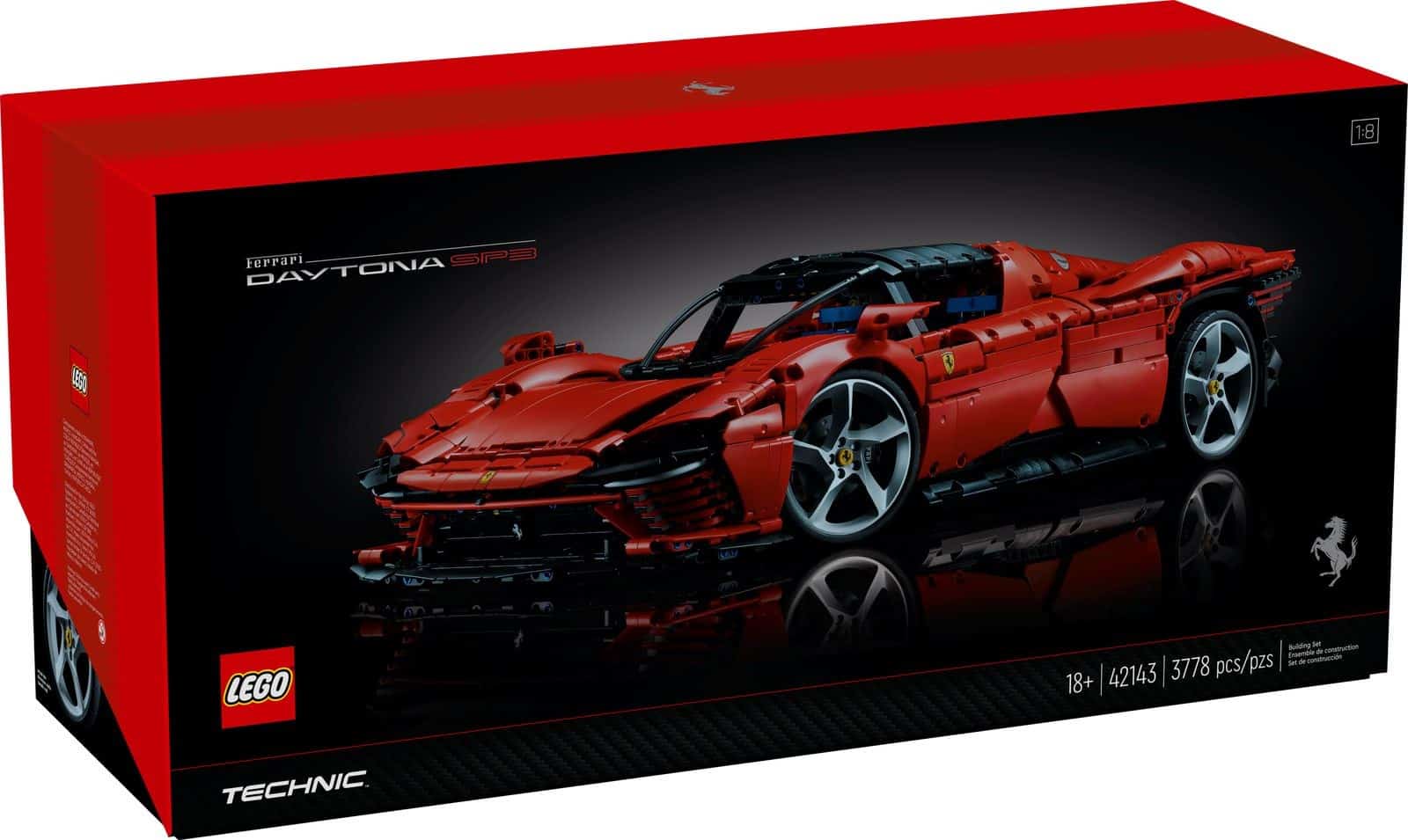 LEGO Technic Ferrari Daytona SP3 Czerwony 18+