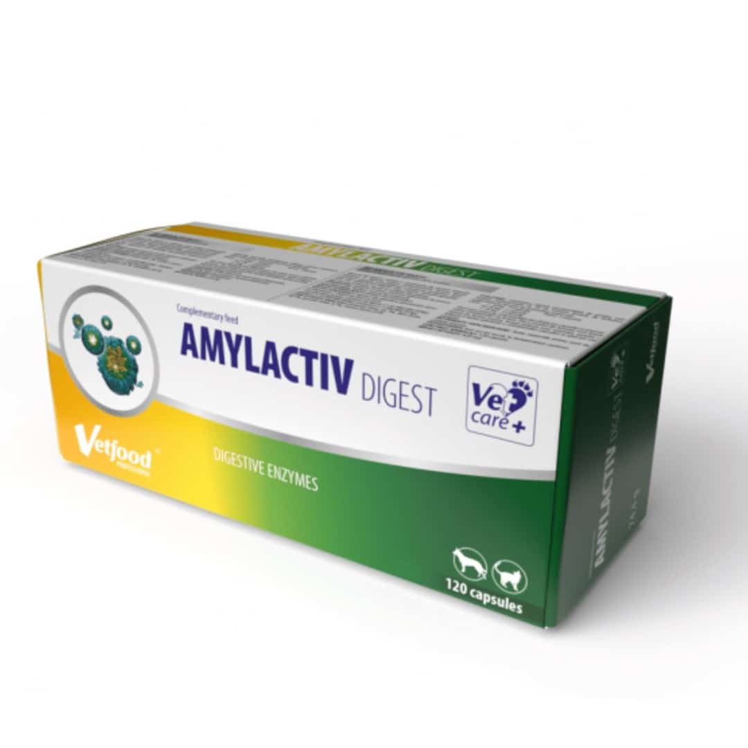 VetFood Amylactiv na trawienie dla psa i kota 120 kapsułek