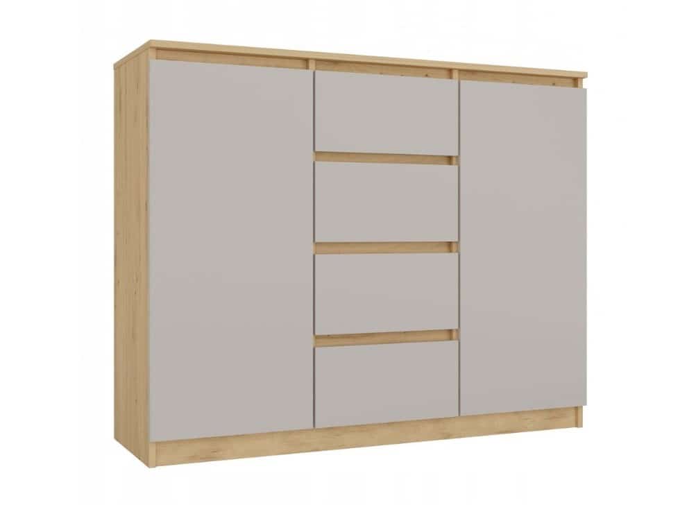 KOMODA 2 DRZWI 4 SZUFLADY ARTISAN/KASZMIR KOMPLET