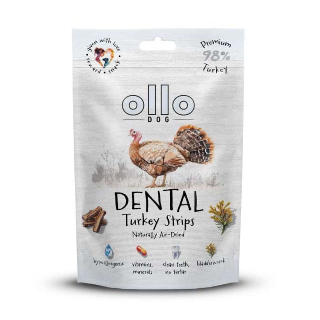 Ollo Air Dried Dental Turkey Strips dla psa 80g