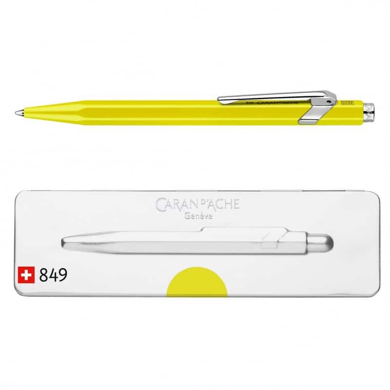 Caran d’Ache Długopis szwajcarski 849 Pop Line Fluo, M, kolor żółty
