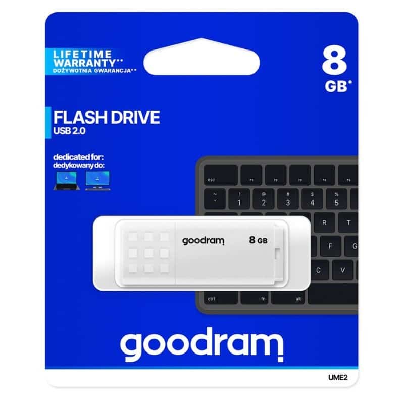 Pendrive GoodRam UME2 8GB, Biały, USB 2.0
