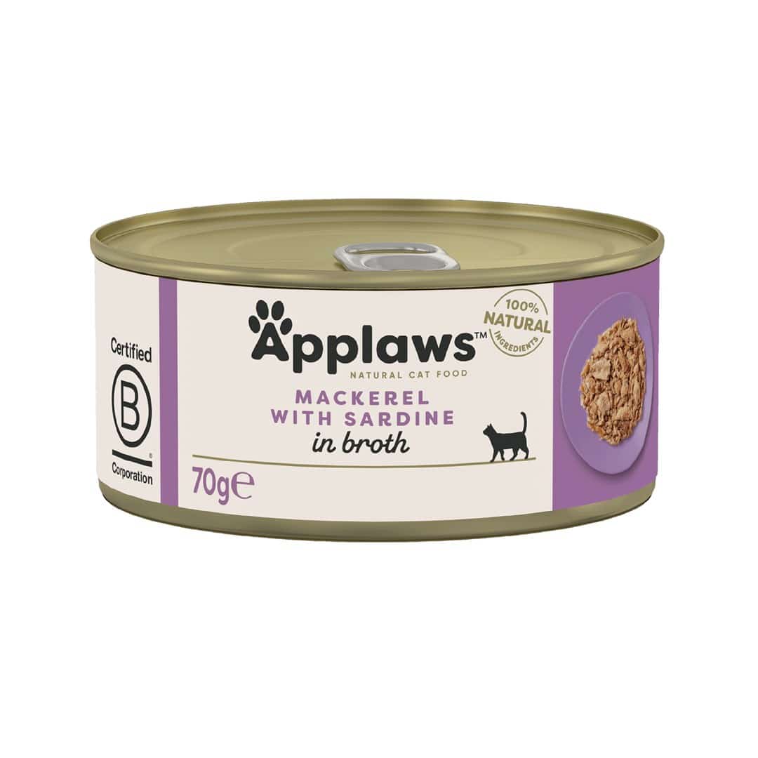 APPLAWS Natural Cat Food Makrela z sardynkami - mokra karma dla kota - 70g
