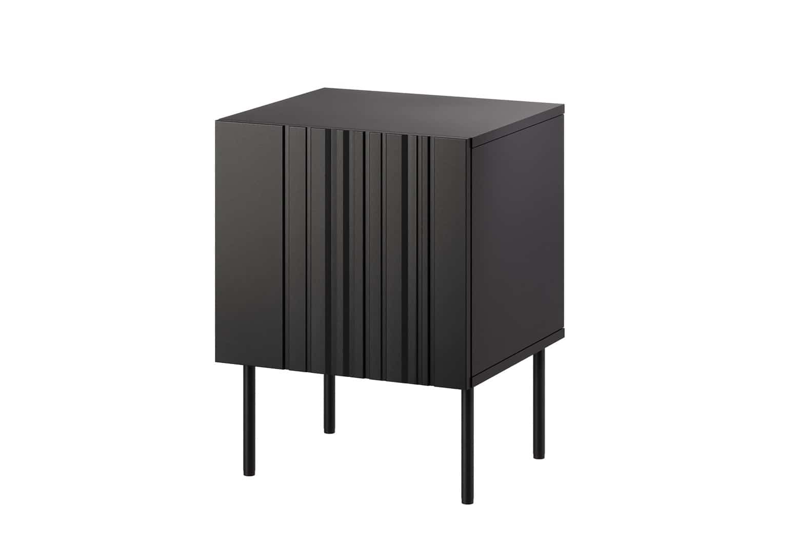 Szafka nocna 2szt ISLA 44,5x40x59 czarny mat