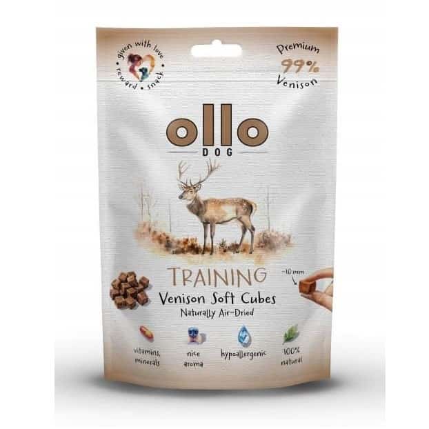 Ollo Air Dried Training Venison Cubes dla psa 80g