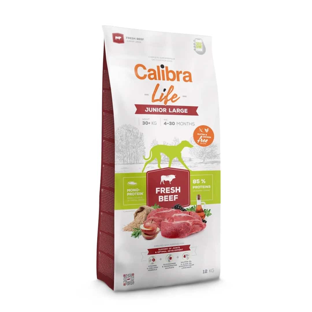 CALIBRA DOG life junior large fresh beef 12kg