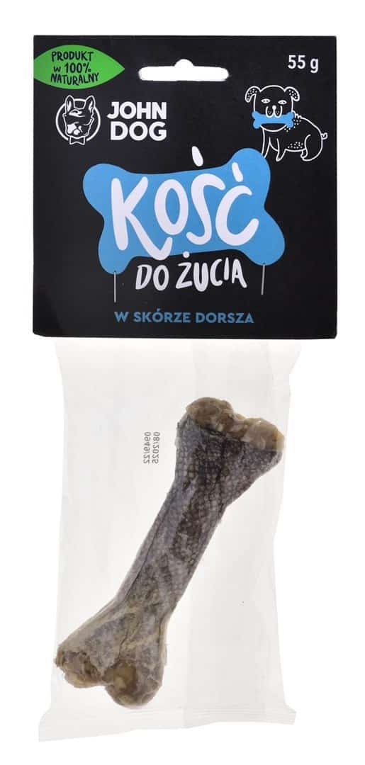 JOHN DOG Kość do żucia z dorszem - gryzak dla psa - 12 cm