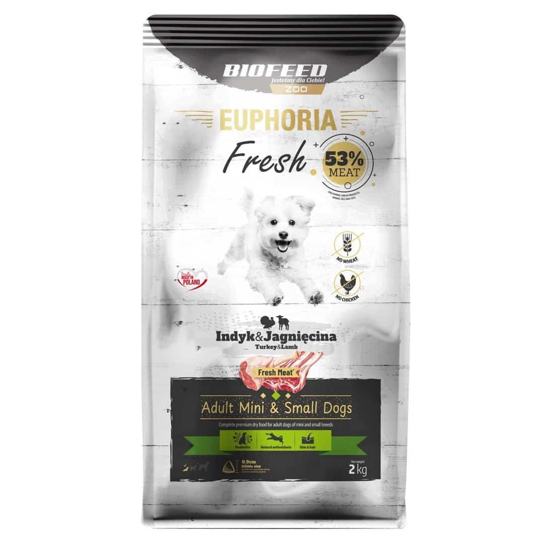 BIOFEED Euphoria Fresh Meat Indyk/Jagnię Xs/S 2kg