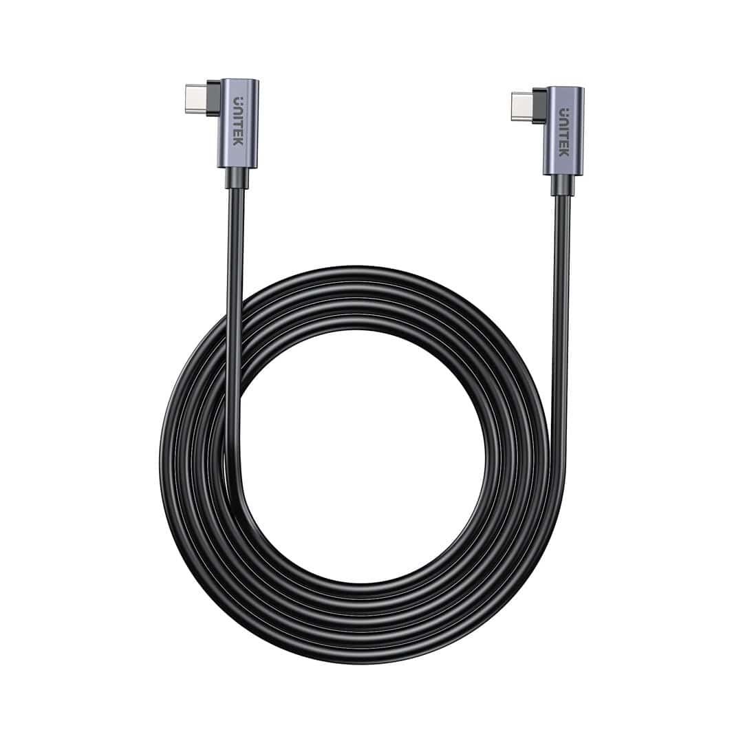 UNITEK KABEL USB-C KĄTOWY 90°/90° PD 100W M/M 0,5M