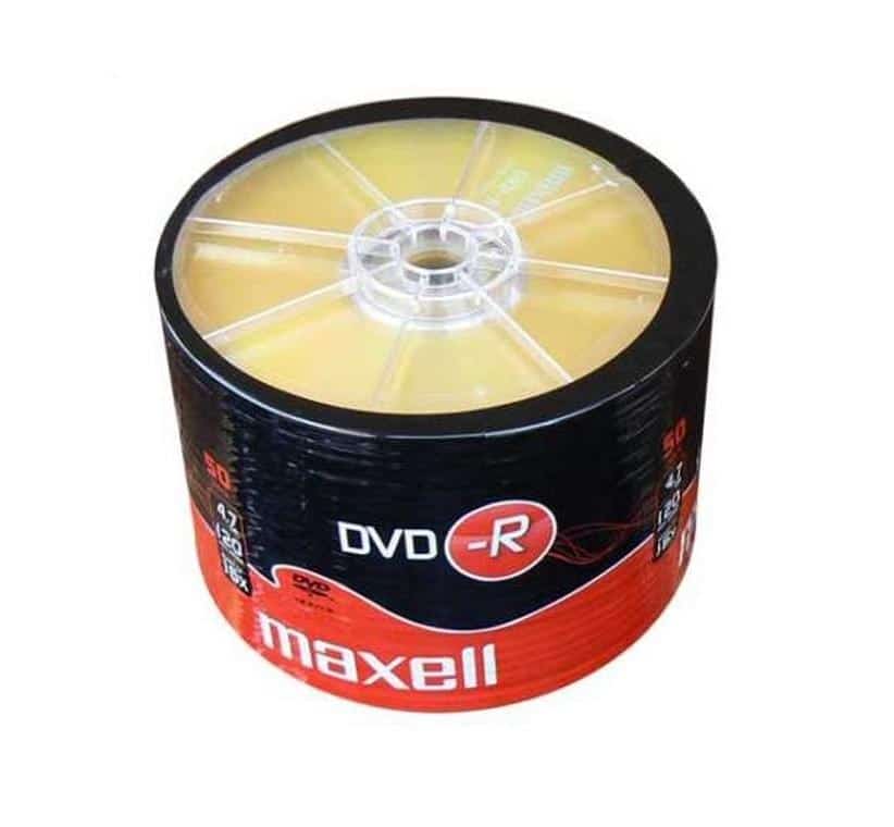 MAXELL DVD-R 4,7GB 50 szt  w opakowaniu SHRINK. Prędkość zapisu 16X, 120 min.  Przeznaczenie nagrywanie Multimediów.