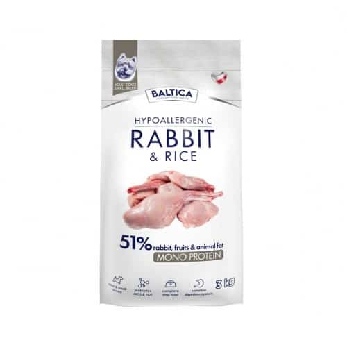 BALTICA NUTRACEUTIC Hypoallergenic Rabbit & Rice XS / S 3kg