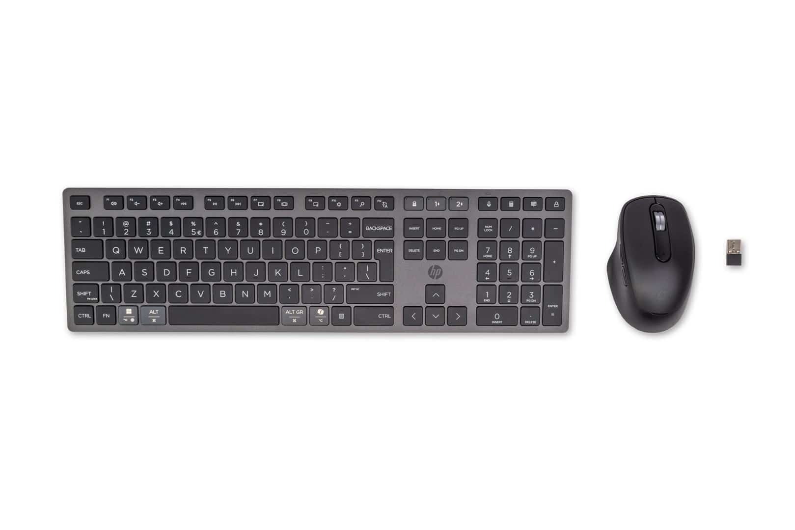 Zestaw klawiatura + mysz HP 720 Multi-Device Rechargeable Wireless Keyboard and Mouse Combo bezprzewodowe z akumulatorem czarne 9T5A9AA