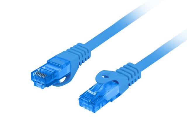 LANBERG PATCHCORD S/FTP KAT.6A 1M NIEBIESKI LSZH CCA