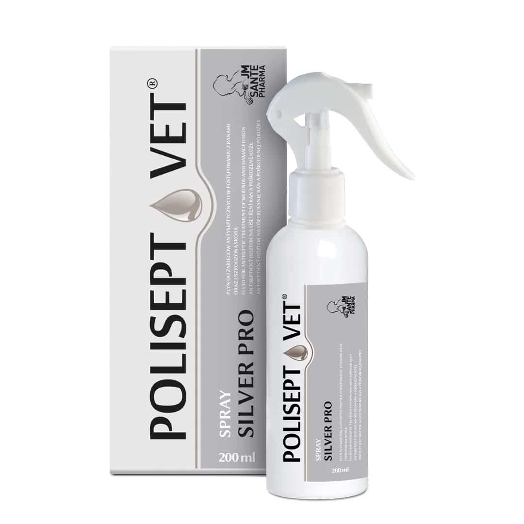 JM SANTE POLISEPT VET SPRAY PRO SILVER do pielęgnacji ran 200ml