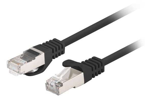PATCHCORD KAT.5E UTP 1M CZARNY FLUKE PASSED LANBERG 10-PACK