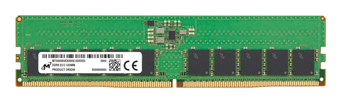 Micron ECC UDIMM DDR5 16GB 1Rx8 5600MHz PC5-44800 MTC10C1084S1EC56BR