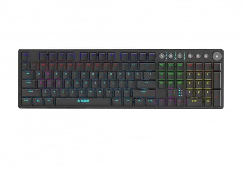Klawiatura I-BOX Aurora K-6 RGB, Red Switch, Low Profile