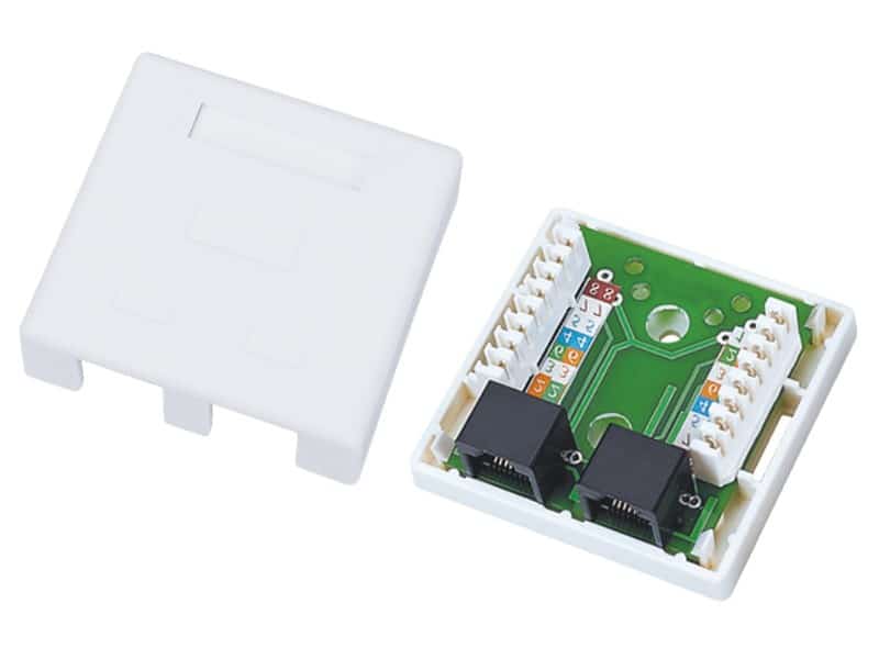 ALANTEC Gniazdo natytkowe UTP kat.5e 2xRJ45