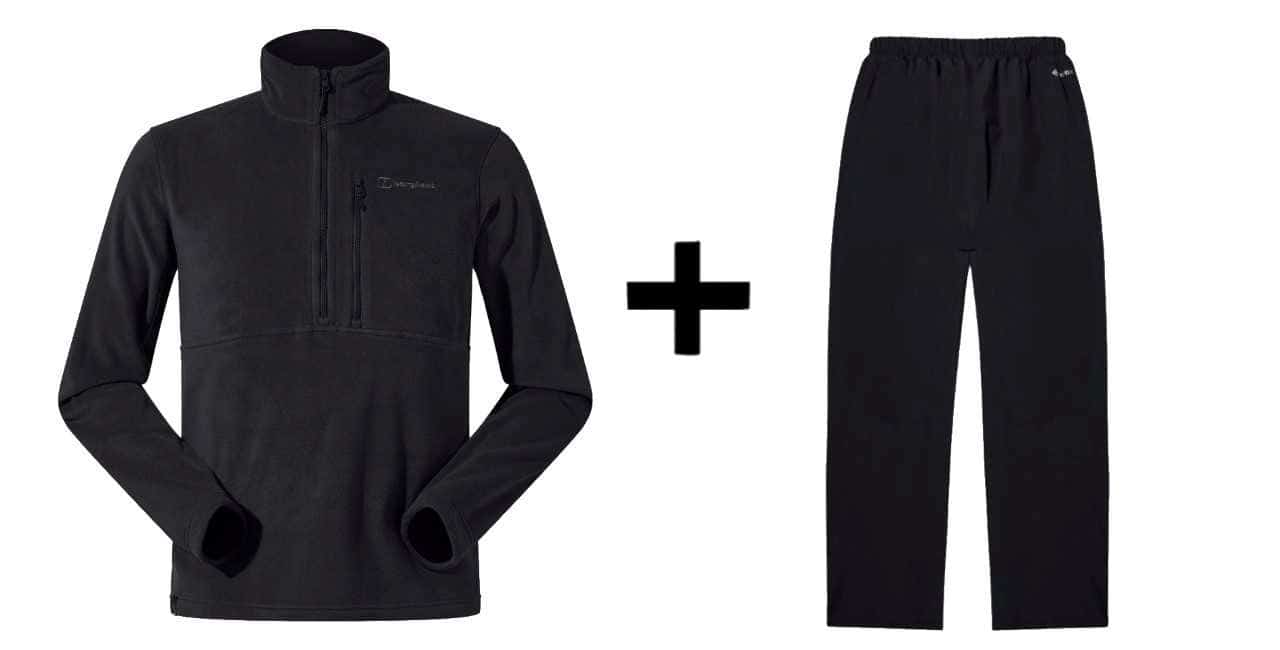 Bluza Berghaus Prism PT HZ  roz. L Czarna + Berghaus HILLWALKER OVRTRS AM BLK/BLK roz. L