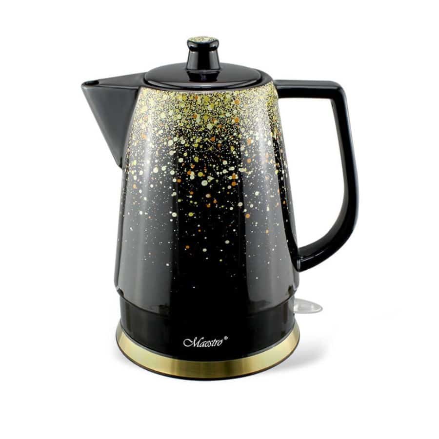 Czajnik elektryczny ceramiczny MAESTRO MR-074-GOLD, 1,5 l, czarny złoty