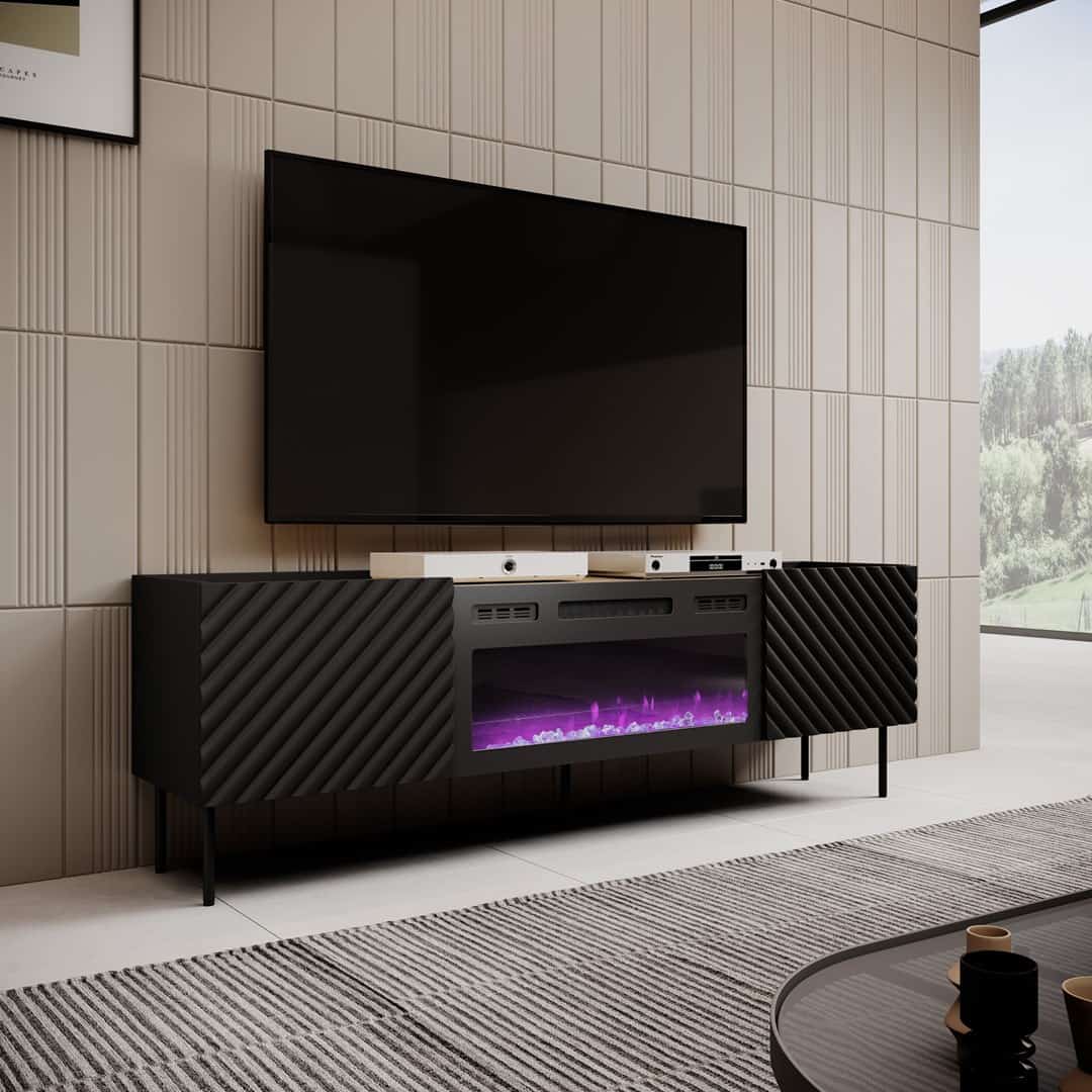 Szafka RTV ONDA 180x40x39-58 czarny