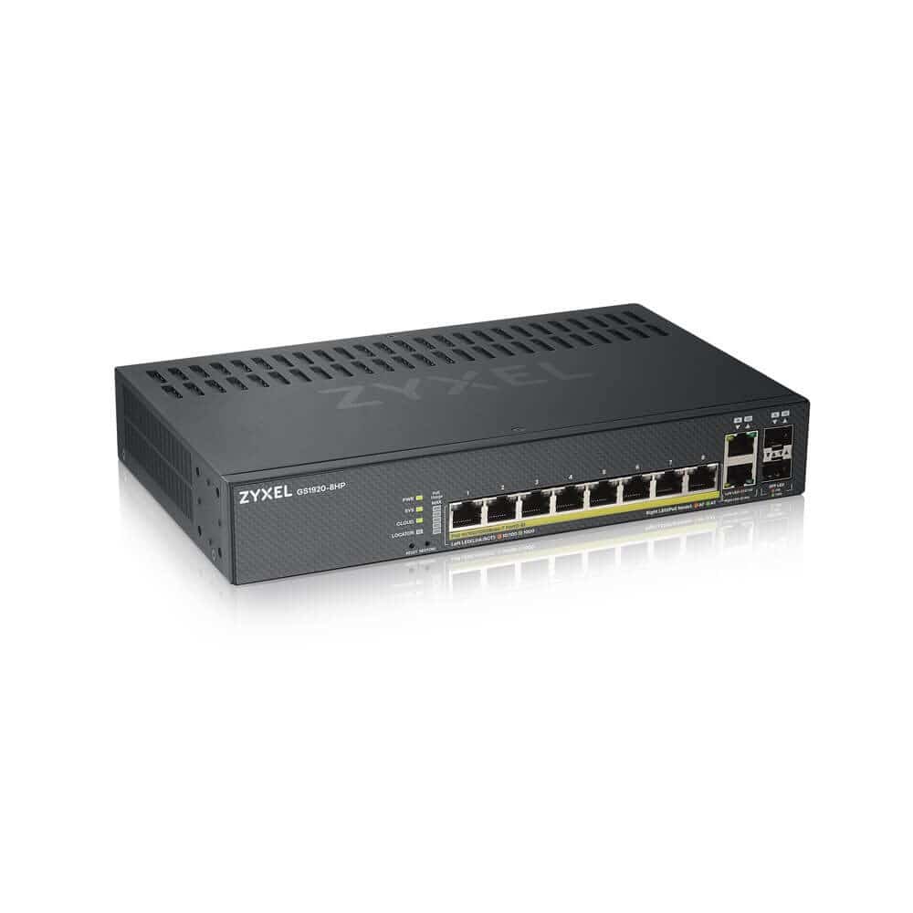 Switch Zyxel GS1920-8HP 10p PoE 130W Zarządzany