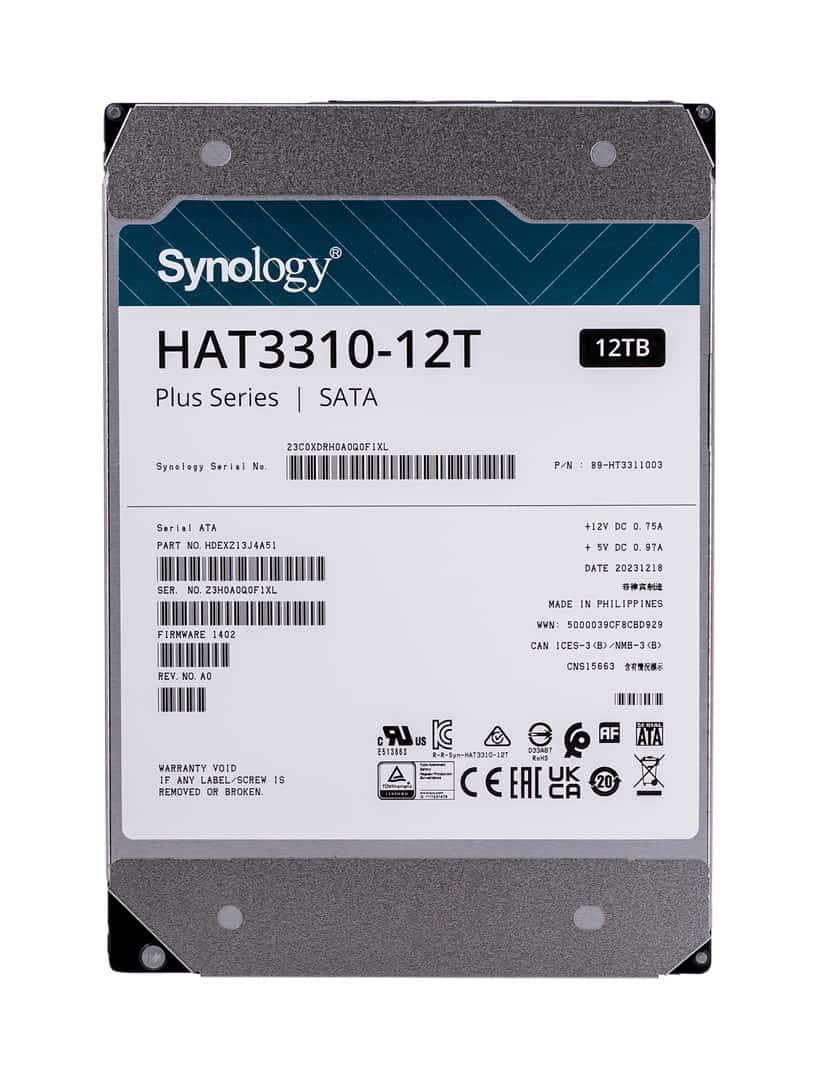 Synology HDD Plus Series 12TB 3.5" SATA