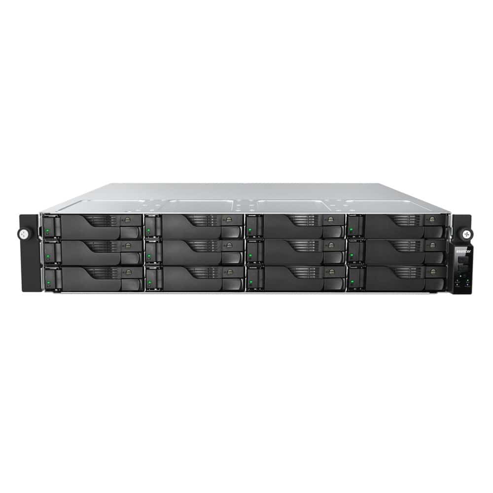 NAS Asustor Lockerstor 12R Pro AS7212RDX, 2U rack, 12x (3.5" SATA HDD/ 2.5" SSD), AMD Ryzen 7 Pro 7745 8C 3.8GHz (up to 5.3GHz), 16GB ECC DDR5 4800 (Max. 192GB), 1x M.2 NVMe slot (PCIe Gen5x4), 2x 10Gb, 2x 1Gb, 1x PCIe Gen5x8,1x Pcie Gen5x4, 4x USB 3.2 Ge