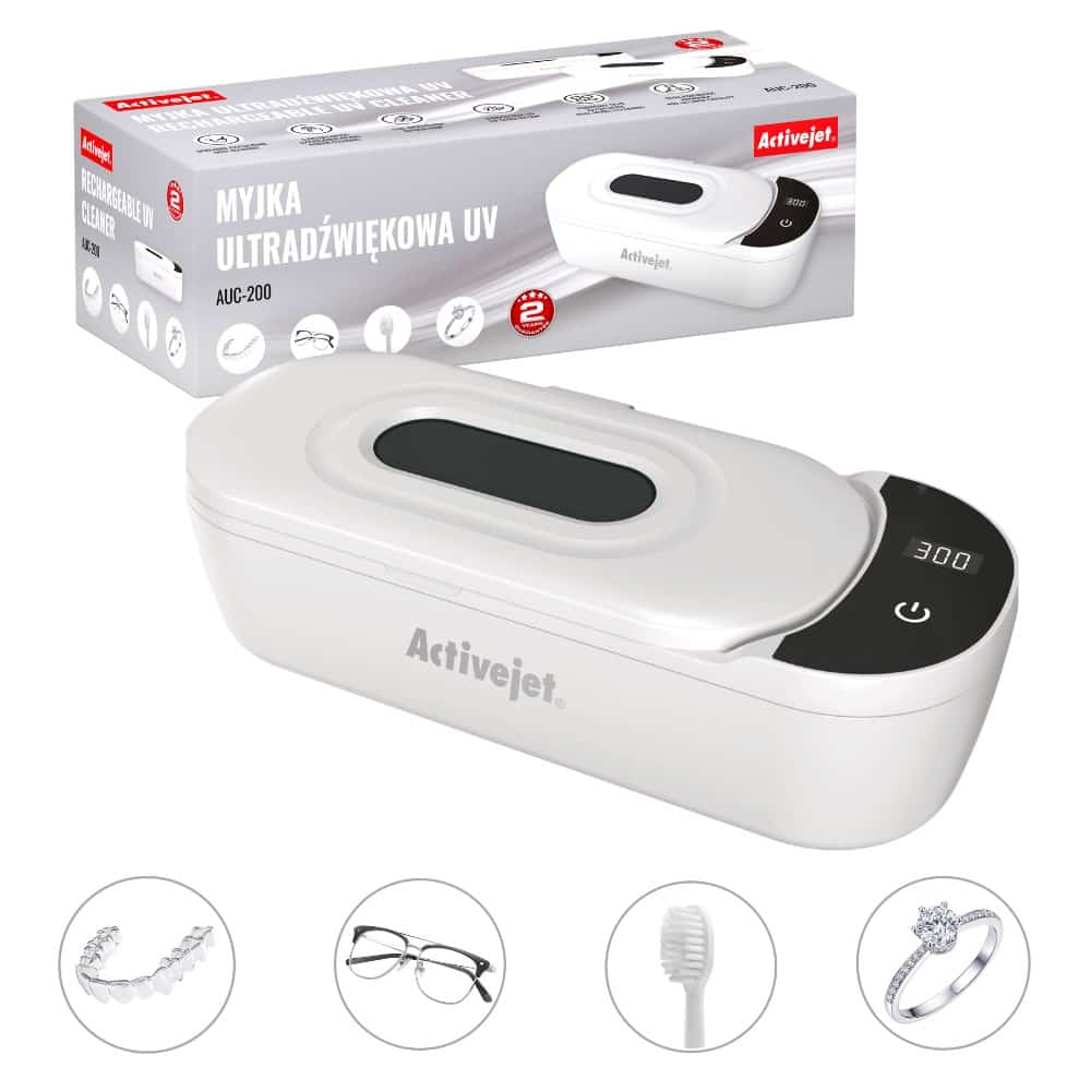 Myjka ultradźwiękowa UV Activejet AUC-200 biała