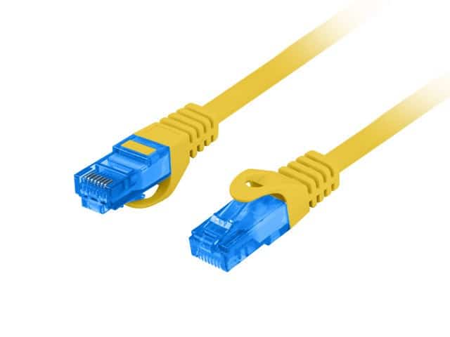LANBERG PATCHCORD S/FTP KAT.6A 3M Żółty LSZH CCA