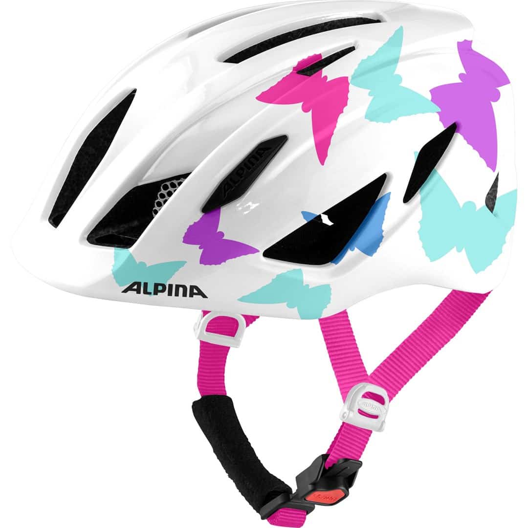 Kask rowerowy ALPINA PICO biel perłowa motyle połysk 50-55
